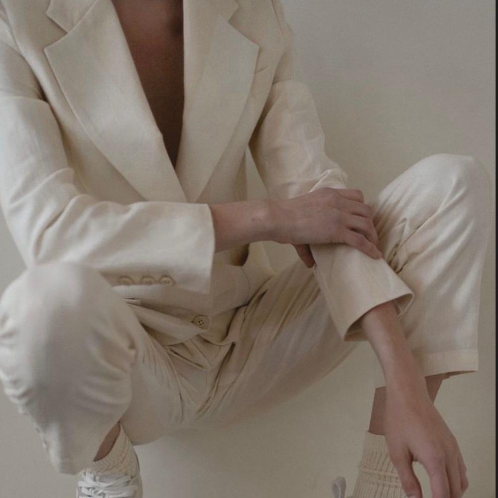 Laude the Label Icon Trouser Pants Organic Cotton in Tulum Stripe L - Picture 3 of 12